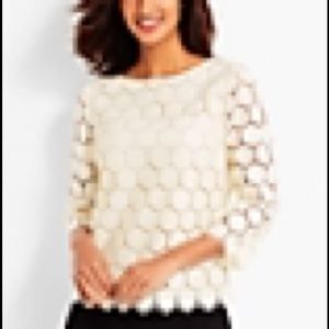 Talbots RSVP Ivory Lace Top Woman’s 2X